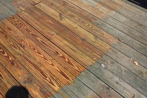 pressure washing decking